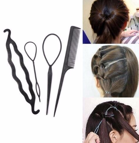Plastic Comb Pin Clips Dount Bun Twist Braid Maker Diy Hair