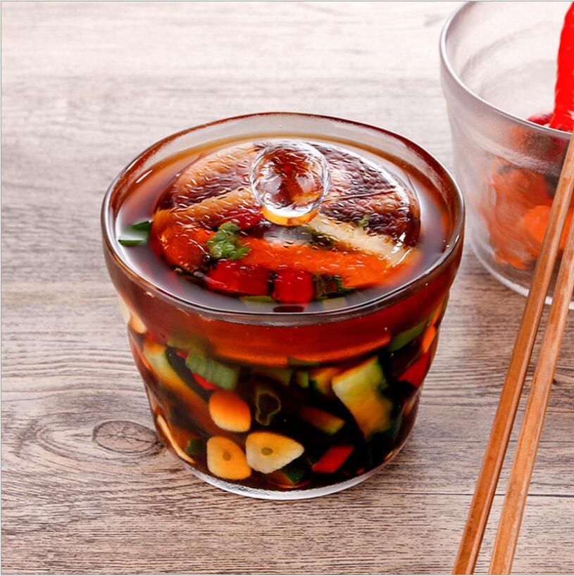 Japanese Overnight Pickling Shallow Pickle Can Foggy Barite Glass 