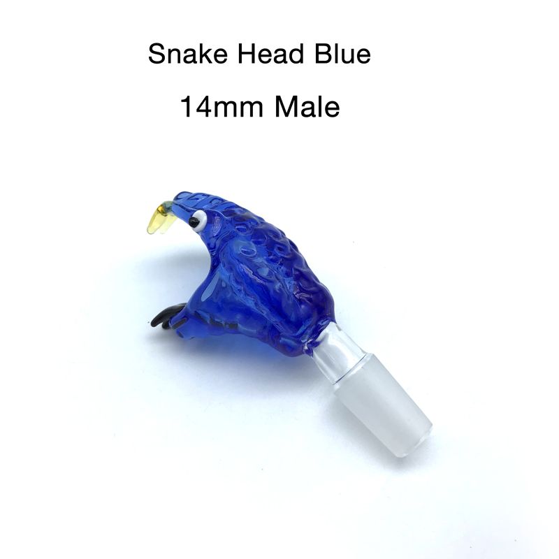Tête de serpent 14mm bleu