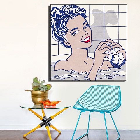 ROY LICHTENSTEIN Triple Panel GICLEE CANVAS Wall Art Picture *Choose your size