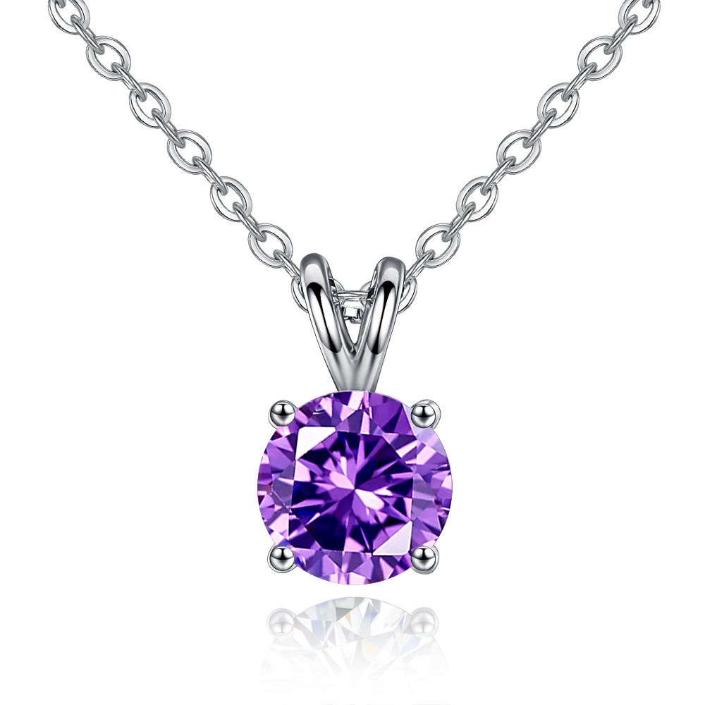 Purple Color with 8mm Zircon