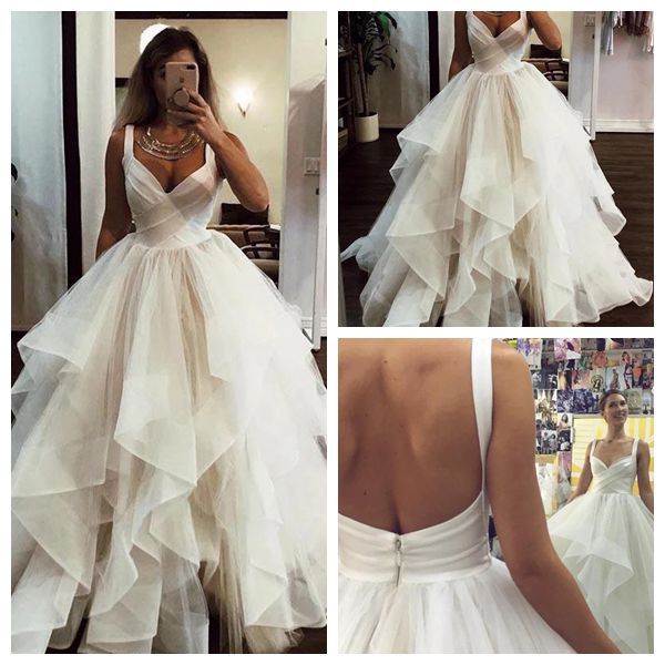 chiffon ball gown wedding dress