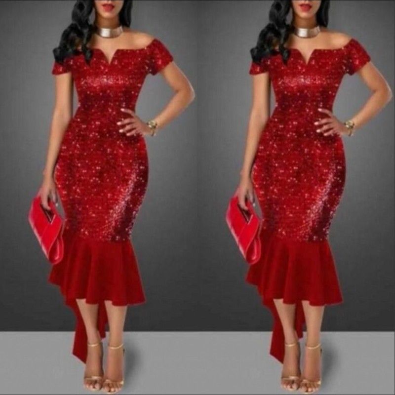 dark red christmas dress