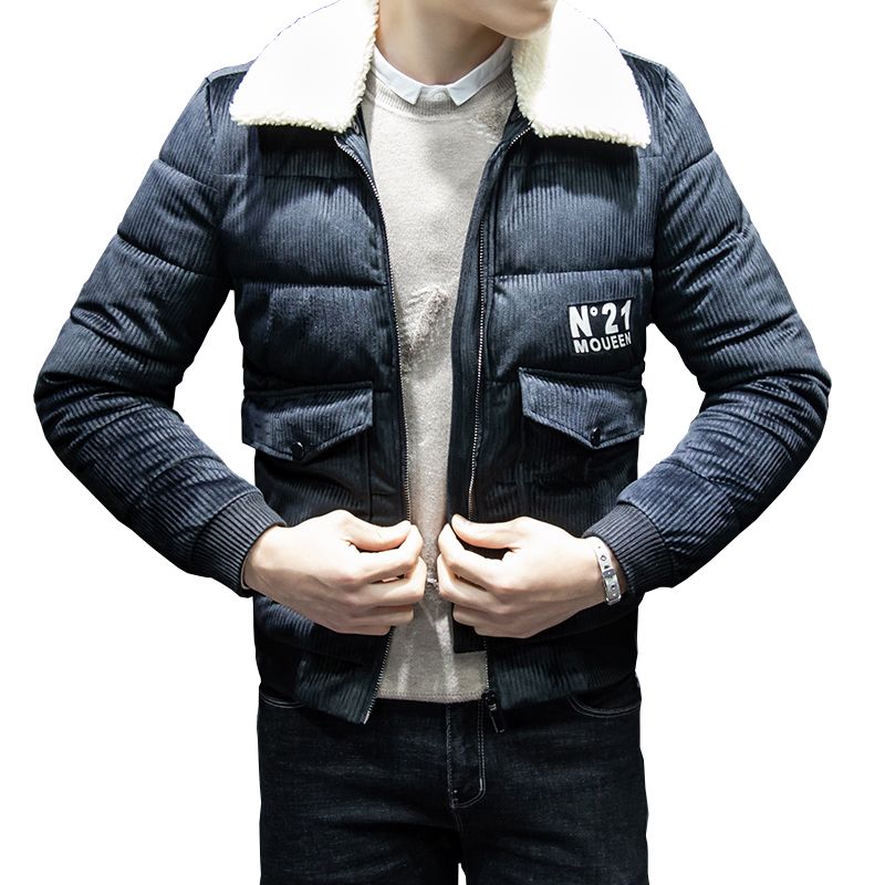 2020 Fashion Black Winter Jackets Mens Corduroy Parka Mens Winter Coats Grey Erkek Mont Black Bomber Jackets Thick Warm Coats From Odeletta 63 83 Dhgate Com