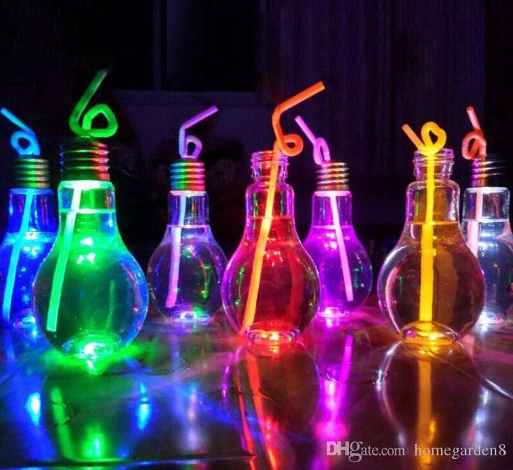 Best Quality Light Bulb Cup Beverage Bottle 400ml 500ml With Lid Tea