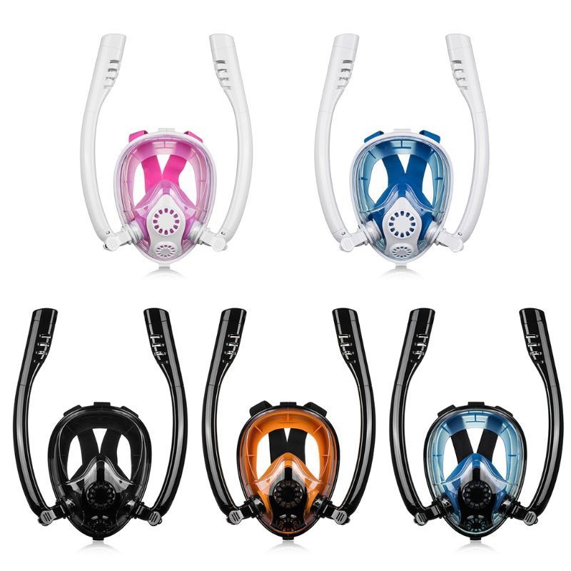 Full Face Snorkel Mask Swimming Breath Dry Diving Anti-Fog Mask Scuba Adult Kids