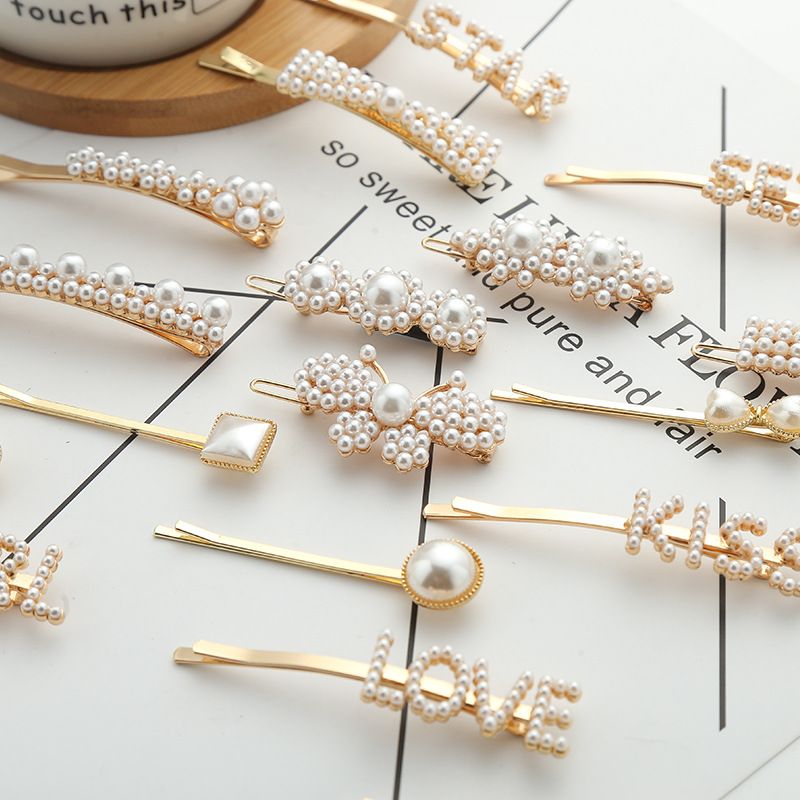 Women Hairpin Pearl Rhinestone Hair Clips Barrette Ball Headwear Jewelry Fine UK