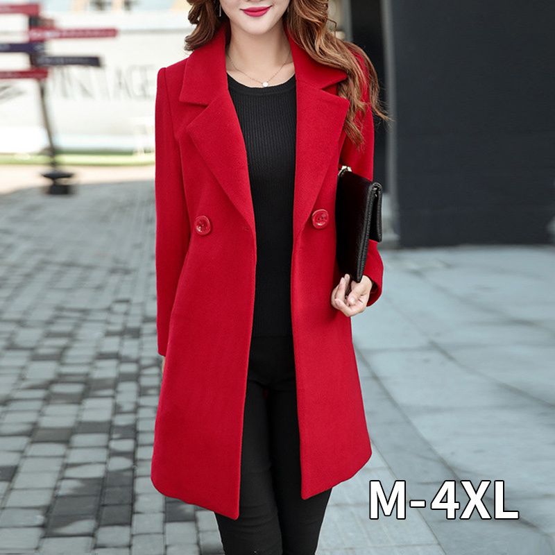 Red winter coat ladies Clearance