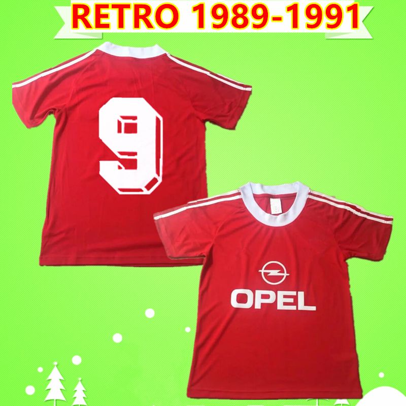 19 1991 Retro Soccer Jerseys Home Red Home Classic Vintage 91 Football Shirts Mathy Wohlfarth Mclnally Bender Mihajlovic Cordes Kogl From Shimaishimai 14 2 Dhgate Com