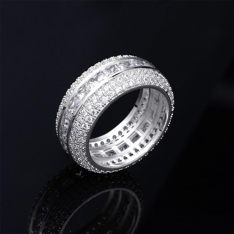Compra Anillos De Boda De Compromiso Para Hombres, Anillo Helado Para Hombre,  Anillo De Amor De Oro Y Plata, Anillo De Diamantes, Anillos De Joyería De  Diseño De Lujo, Accesorios De Moda