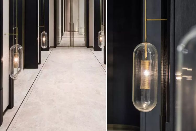 Italie Design Applique Murale Scone Noir Or Chambre Lampe De Chevet Lumiere Miroir Decoration Interieure Lampes De Mur Interieur Moderne Salle De Bains Noir