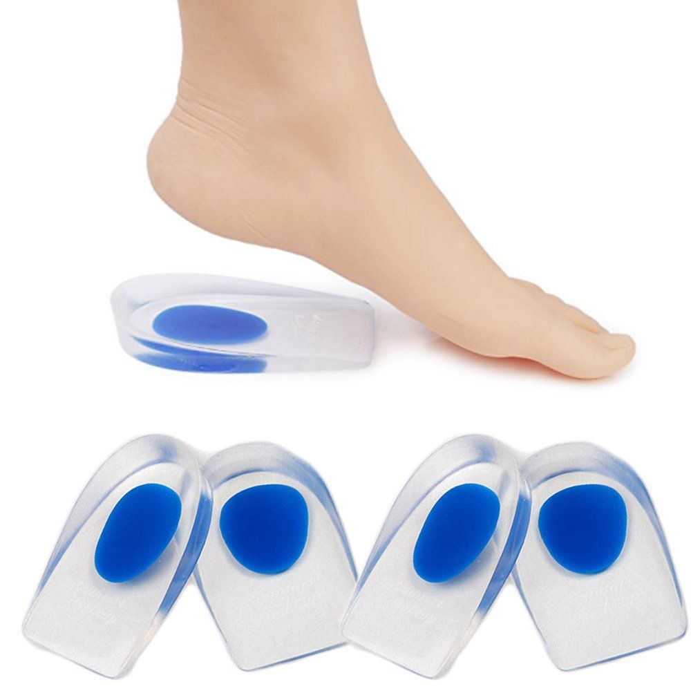 Plantillas acolchadas Mujeres talón de gel de silicona Plantillas acolchadas suelas para aliviar el dolor en los pies Protectores para con soporte de espuelas Inserciones para tacones altos