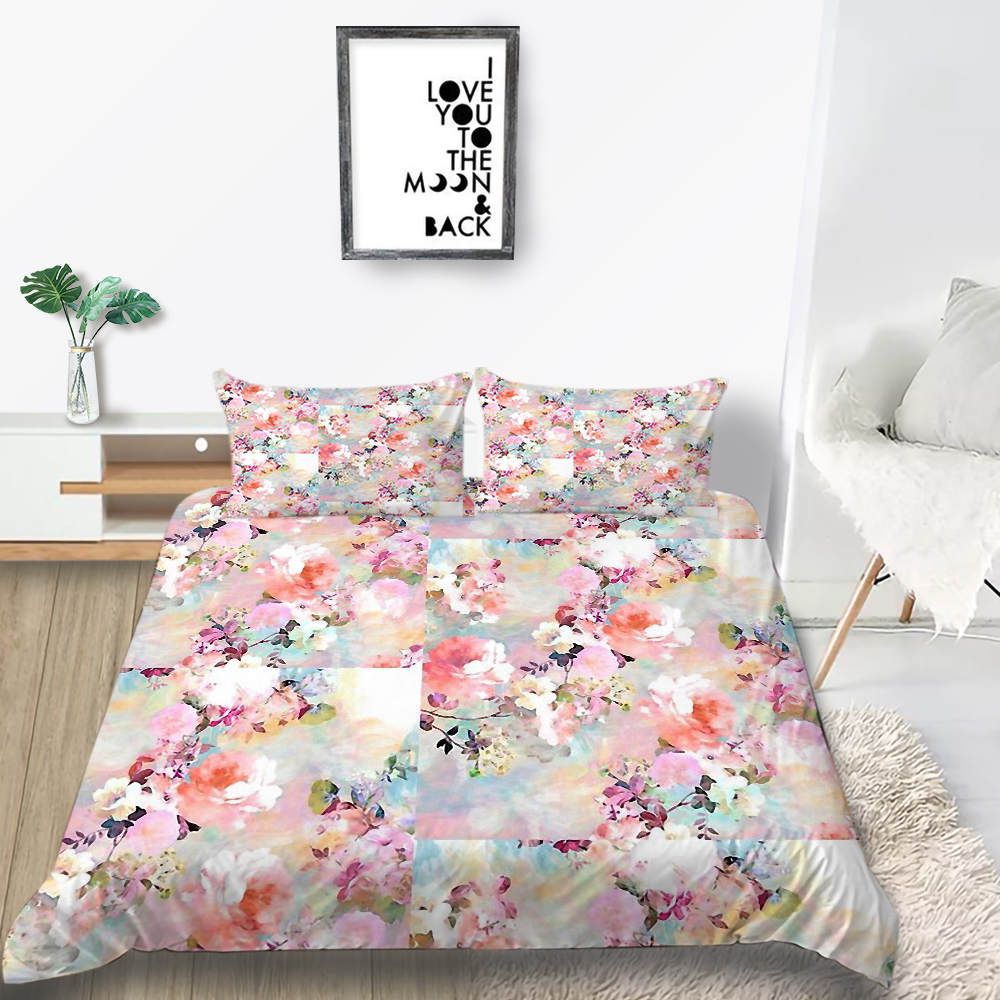 Peony Bedding Set Girls Sweet Beautiful Romantic Colorful Duvet