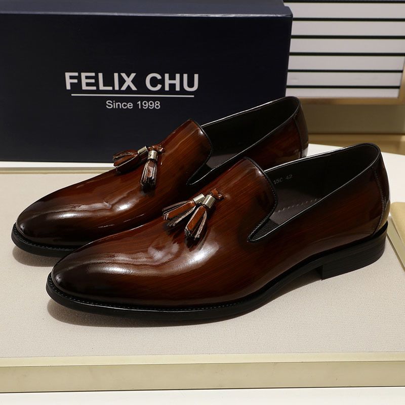 patent tassel loafers mens