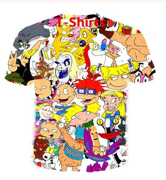 New Fashion Mens/Womans Cartoon Characters 90s T-Shirt Summer Style Funny Unisex 3D Print Casual New Fashion Mens/Womans Cartoon Characters 90s T-Shirt Summer Style Funny Unisex 3D Print Casual