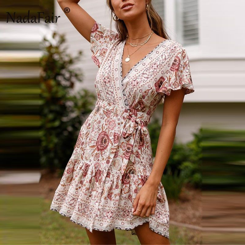 boho floral print dress