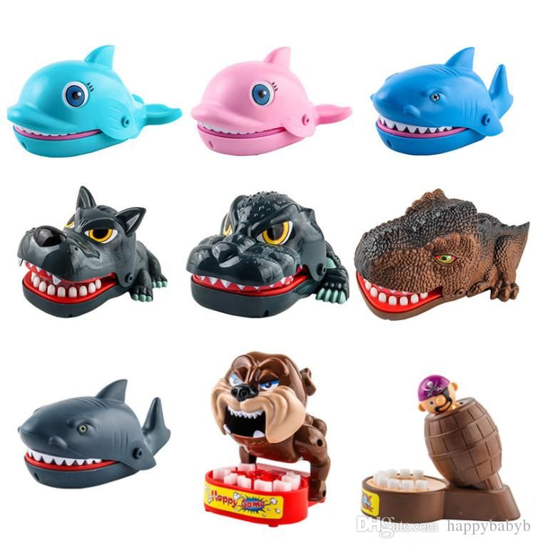 Wolf Crocodile Dentist Toys Shark dinosaur tooth toys big mouth bite  fingers Interactive toy plastic animal toy for Kids gifts
