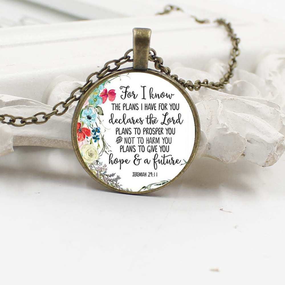 saying Bible Quote Necklace gifts for women,jewelry Quote Pendant necklace