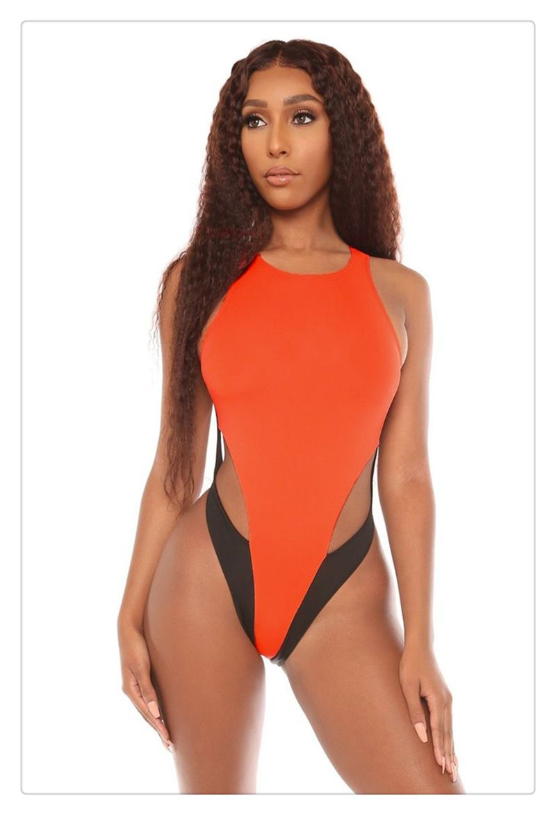 orange bathing suit one piece