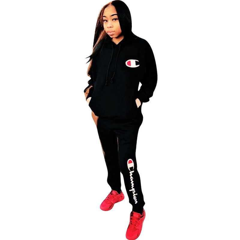 black champion sweatsuit women's