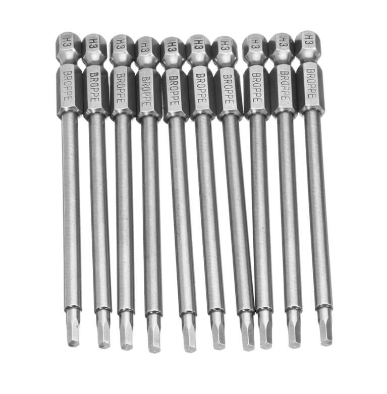 2020 High Quality /Lot100mm H3 Hexagon Screwdriver Bits Set 1/4 Inch