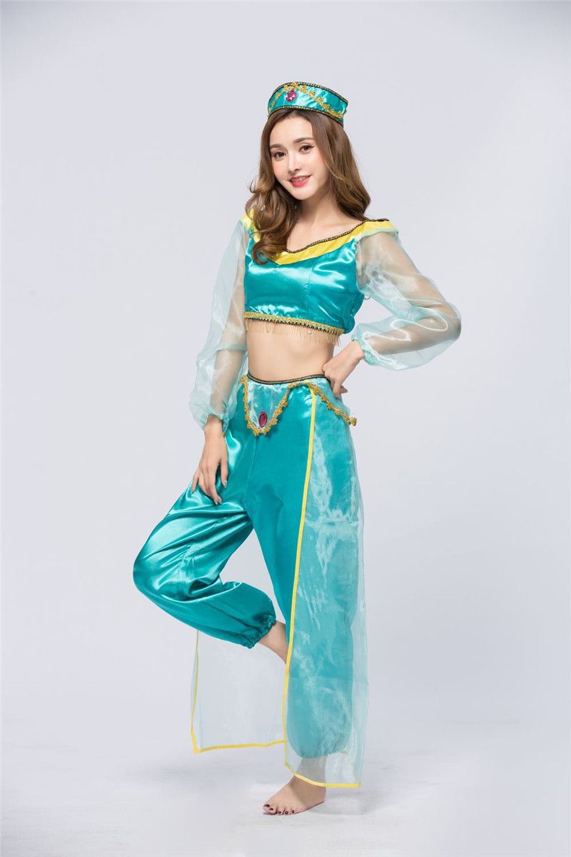 Etapa Cosplay de la manera floja mujeres atractivas ropa del traje de  Halloween princesa Jasmine de