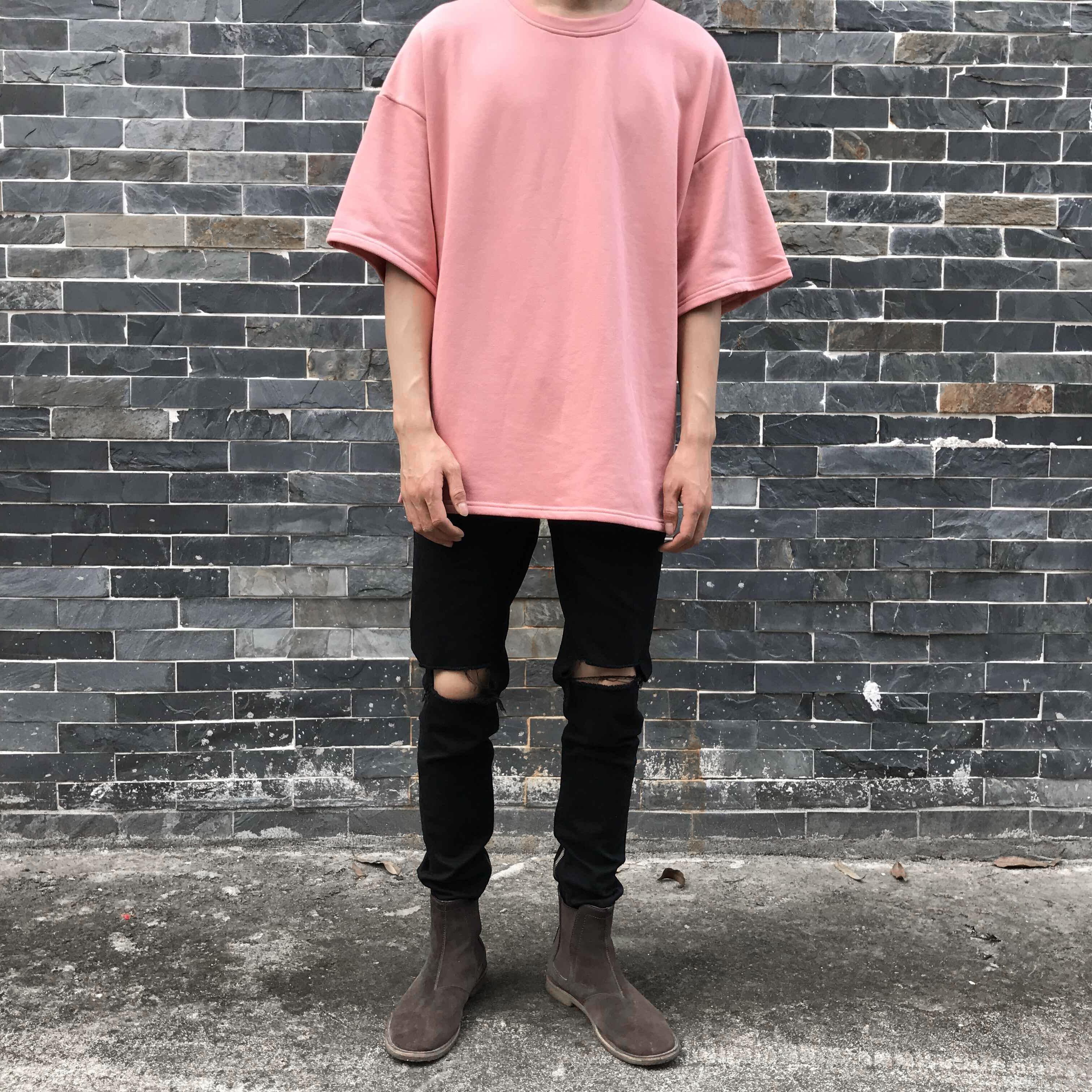 pink t shirt mens fashion