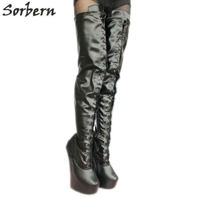 crotch high leather boots