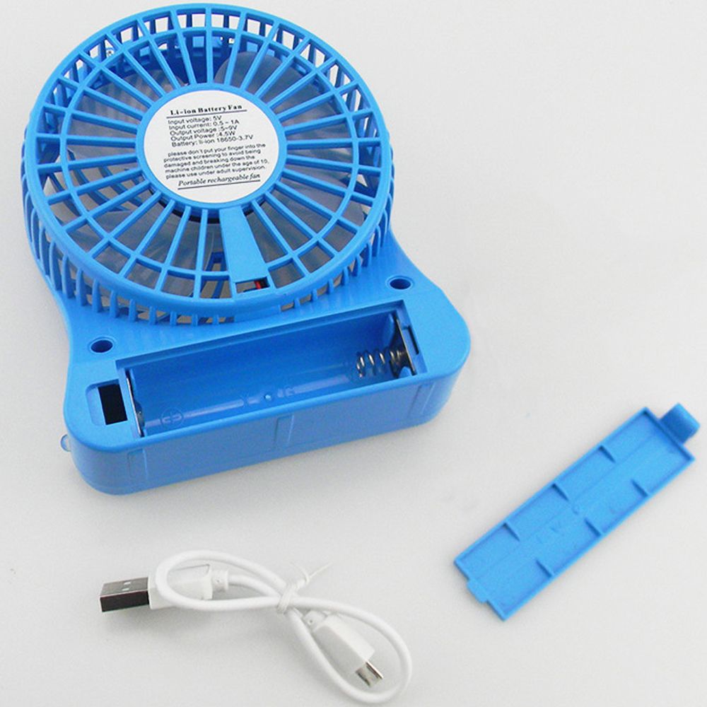 1Pc Adjustable 3 Speed USB Rechargeable Fans Summer Air Cooler Portable Personal Mini Fan with Light Office Desk Cooler Fan,Green