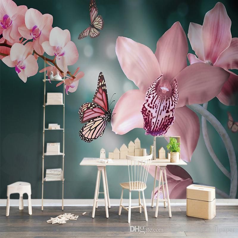 Download Custom 3d Photo Wallpaper Warm Fresh Modern 3d Pink Butterfly Orchid Large Bedroom Tv Background Wall Mural Background Wallpaper From Shop7722 40 92 Dhgate Com