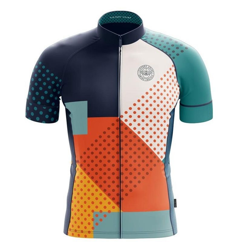 multi coloured cycling jersey