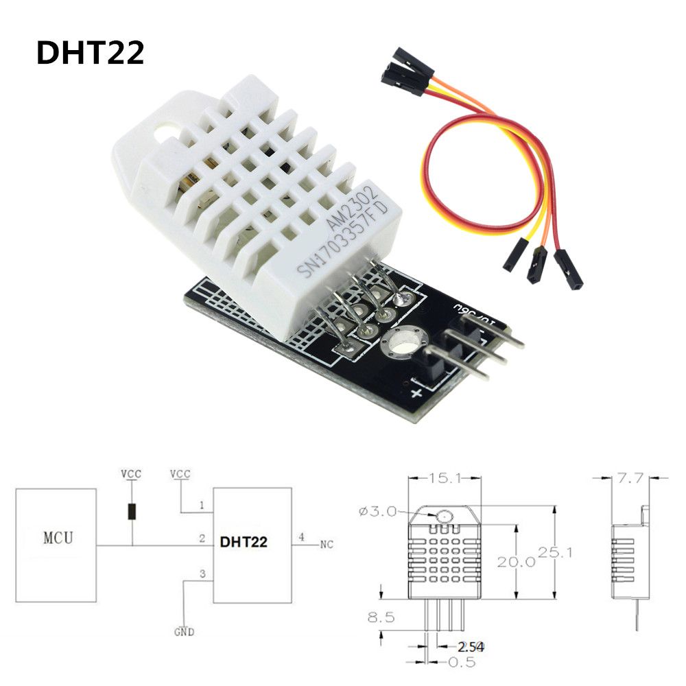 2PCS DHT22 AM2302 Digital Temperature and Humidity Sensor module Replace SHT11