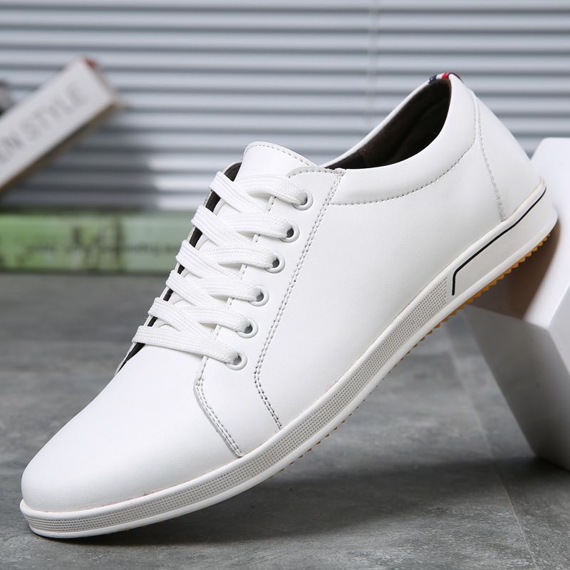 zapatillas blancas hombre cuero