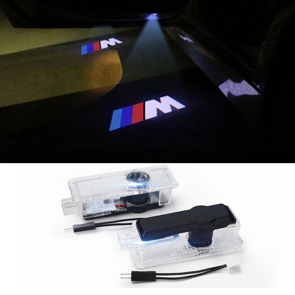 4-Pack Grolish Cree Led 4 piece Car Door LED Lighting Logo Projector Door Step Light for BMW 