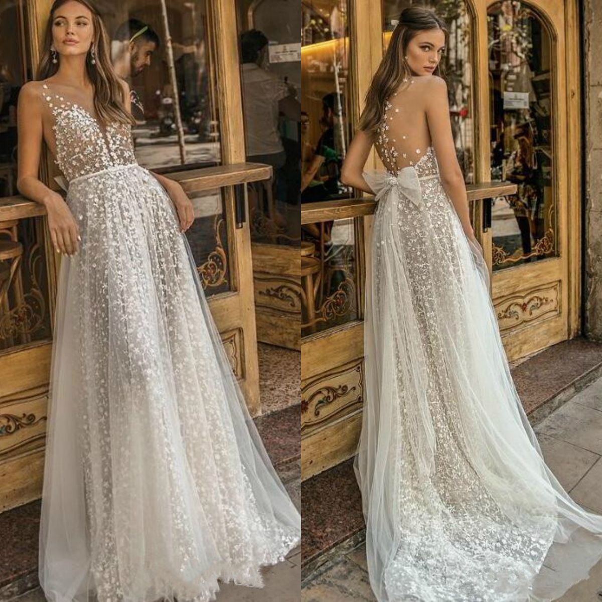 sparkly boho wedding dress
