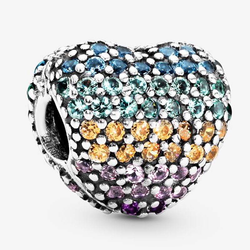 Perlas De Zirconia Arco Estrella En Forma De Corazón Con 925 Perlas De Zirconia Arco Estrella En Forma De Corazón Con 925
