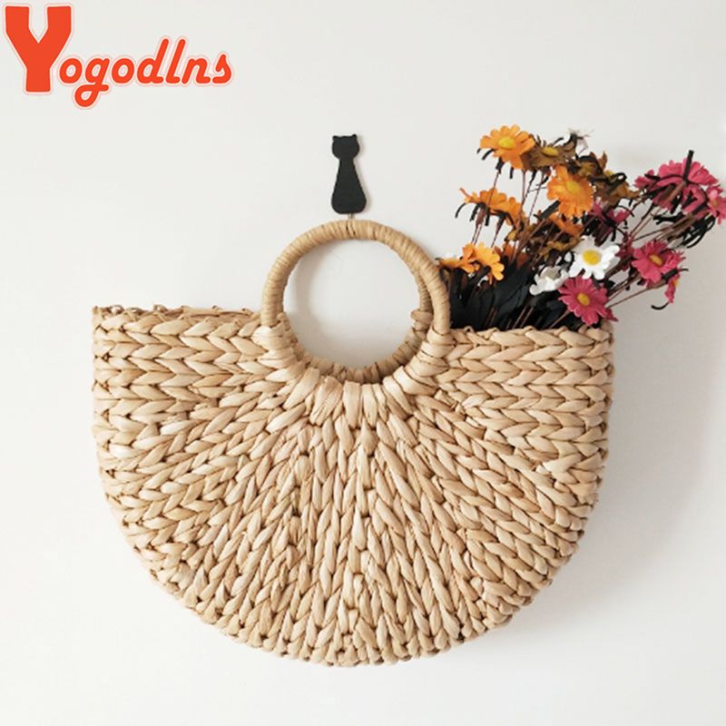 straw half moon bolsa