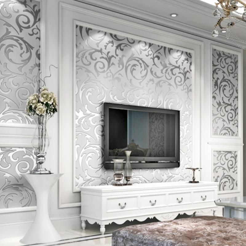 Victorian Grey 3d Damask Embossed Wallpaper Roll Home Decor Living Room Bedroom Wall Coverings Silver Floral Wall Paper Wallpaper Hd Wallpaper Hd A From Unclouded01 55 95 Dhgate Com