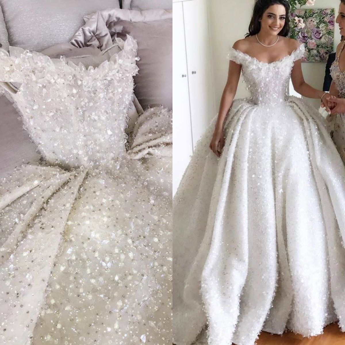 crystal ball gown wedding dress