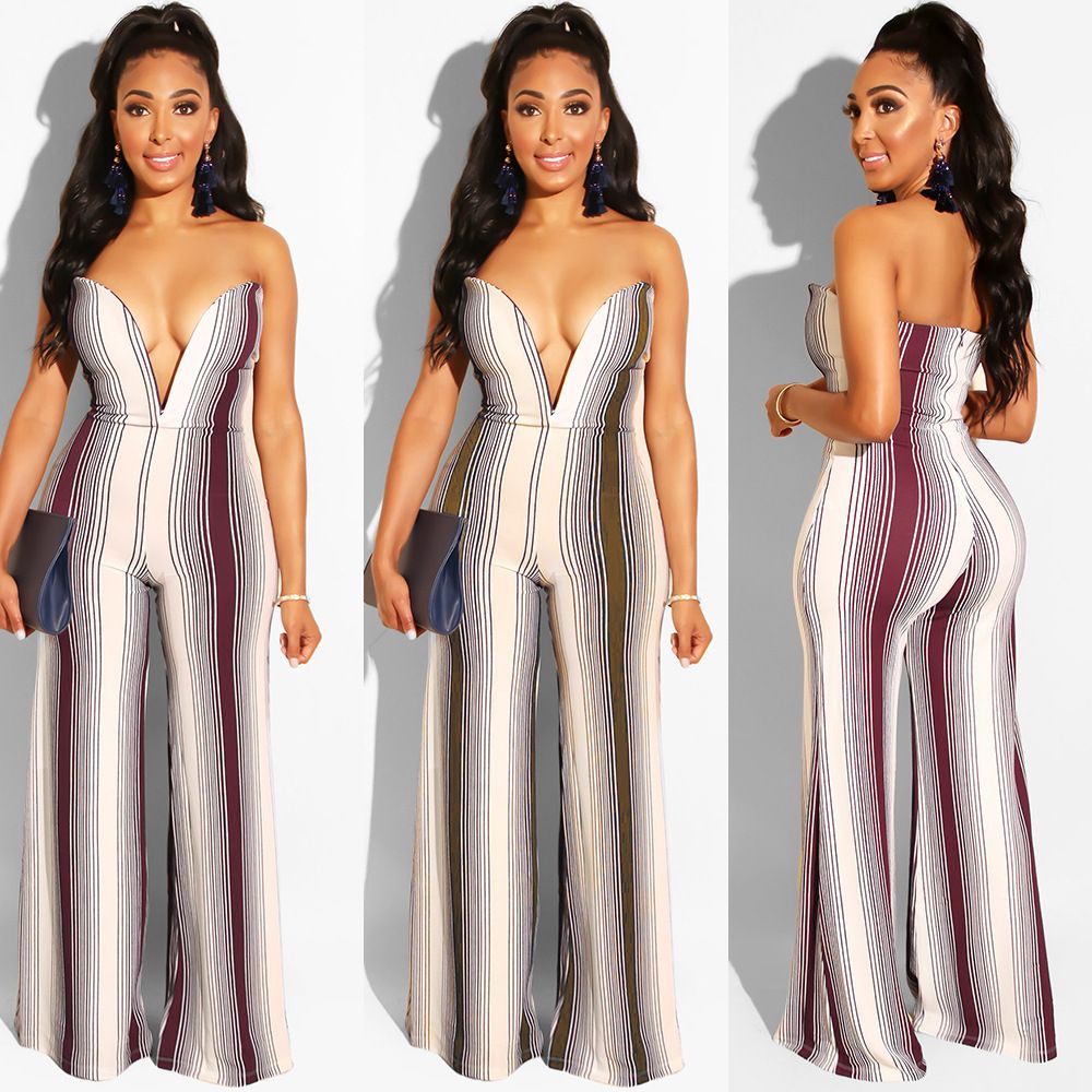 women's strapless jumpsuit