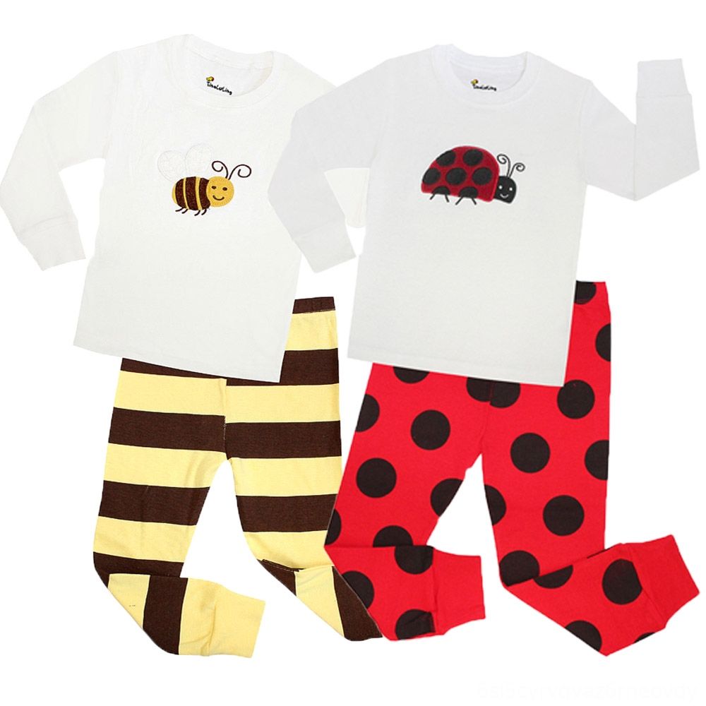 Acheter Les Enfants En Coton A Manches Pleine Coccinelle Pyjama Pyjama Bebe Enfants Clothings Enfants Bee Pyjama Filles Pyjama Ensembles Animaux Pijamas Pour 18ans B Pjs De 16 54 Du Gowdesigner