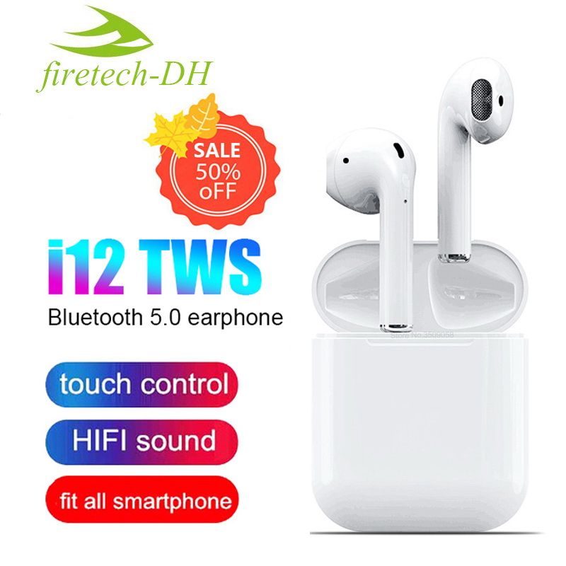 I12 Tws سماعات بلوتوث سماعات لاسلكية سماعات أذن Airpods الصوت المحيطي 3d حالة شحن ل فون الروبوت الهاتف سماعة 2021 من Firetech 41 38ر س موبايل Dhgate