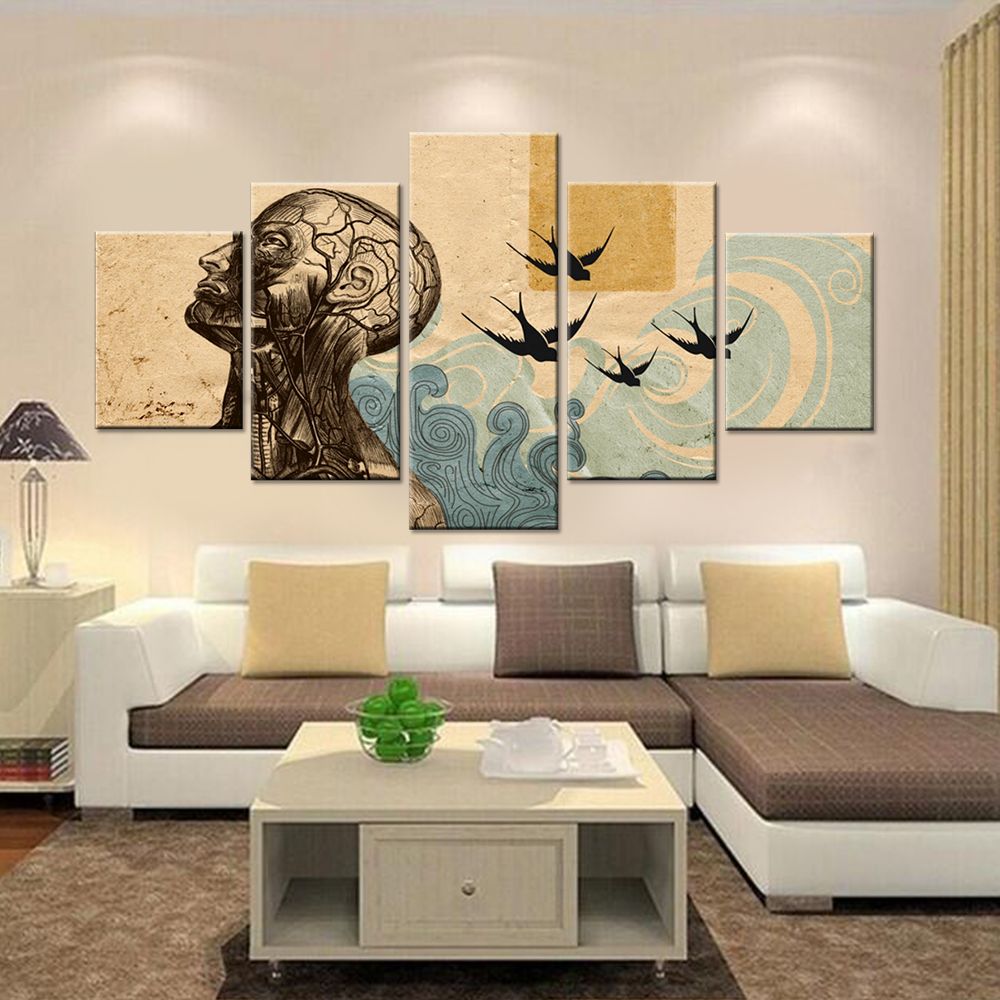 2020 Abstract Thoughts Canvas Set Unframed Canvas Painting Wall Art Canvas Prints Wall Modular Pictures For Living Room Drop Shipping From Fashion Wallart 12 03 Dhgate Com