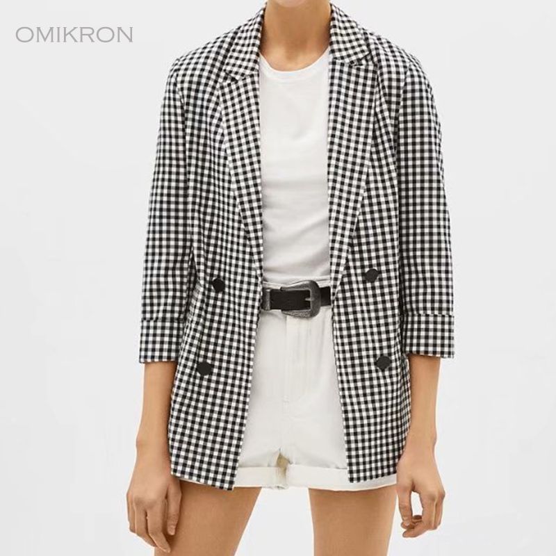 vintage plaid blazer