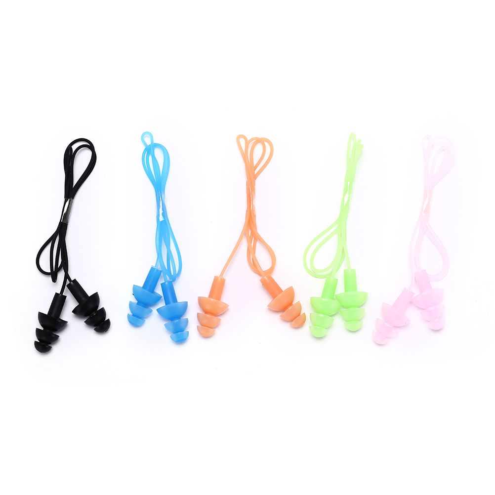 compre tapones para los oidos de natacion de silicona suave universal accesorios para la piscina deportes acuaticos nadar tapon para el oido a 0 56