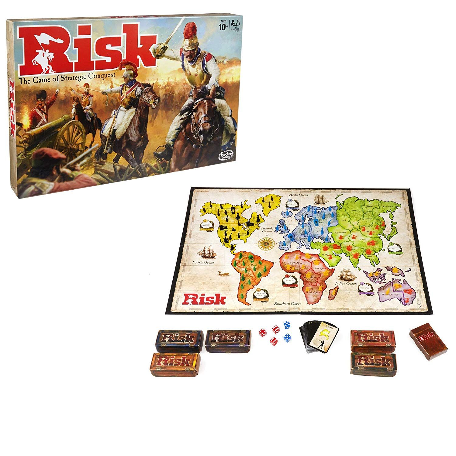 RISK War Board Game - Global Domination Strategy Board Games Risico/Risco  Table Games 2-6 Players 30Min English Version