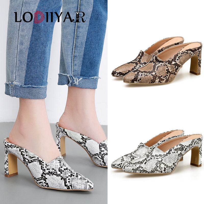 thick heel mules