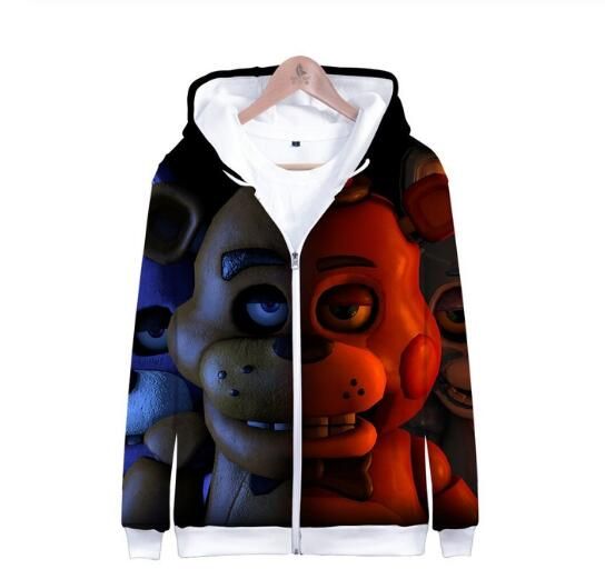 Compre Novas Cinco Noites Em Freddy 3D Moletom Com Capuz FNAF Crianças 3D Zipper Moletom Com Capuz Para Crianças Meninos Outono Inverno Roupas Casaco Com Zíper De Zlf999, $91,97 | Pt.Dhgate.Com