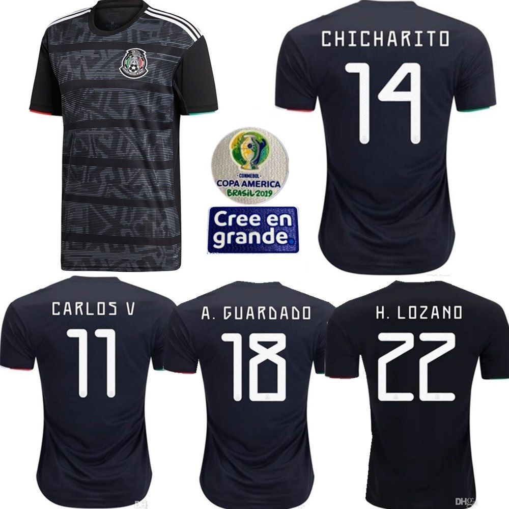 mexico soccer jersey black