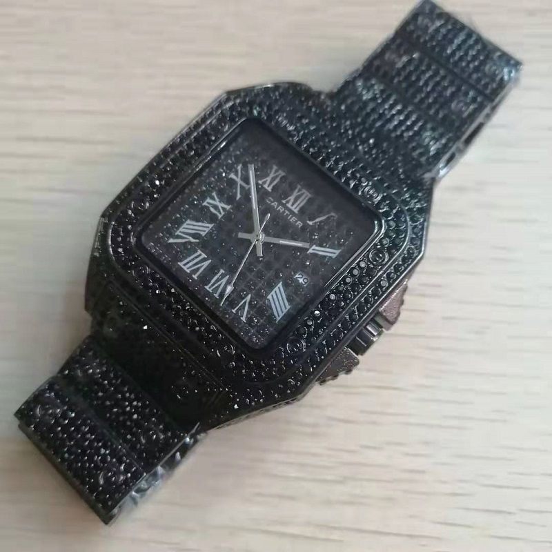 Glittering Luxury Men Square Diamond Watch Quartz Full Iced Out Hip Hop Big Dial Waterproof Automatic Date Mens Watch Casual Male Clock Watches Discount Discount Designer Watches From Liu81 21 46 Dhgate Com